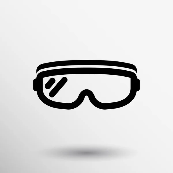 Skidglasögon ikonen sport snowboard mask utrustning logotyp — Stock vektor