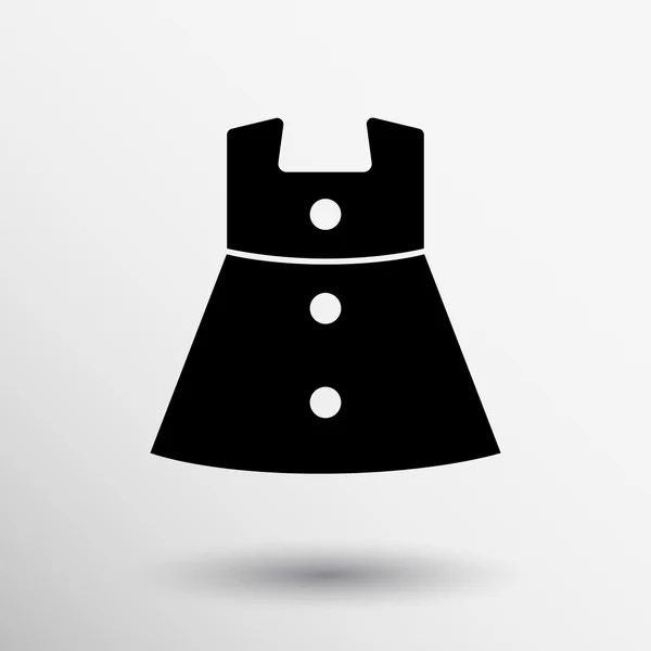 Jurk voor baby meisje pictogram logo kleding logo — Stockvector