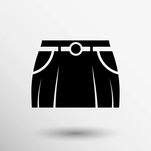 Rok pictogram kleding vector vrouwelijke jurk vrouw mode stijlkenmerk — Stockvector