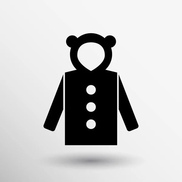 Icône de vêtements de bébé garçon fille enfant silhouette logo — Image vectorielle