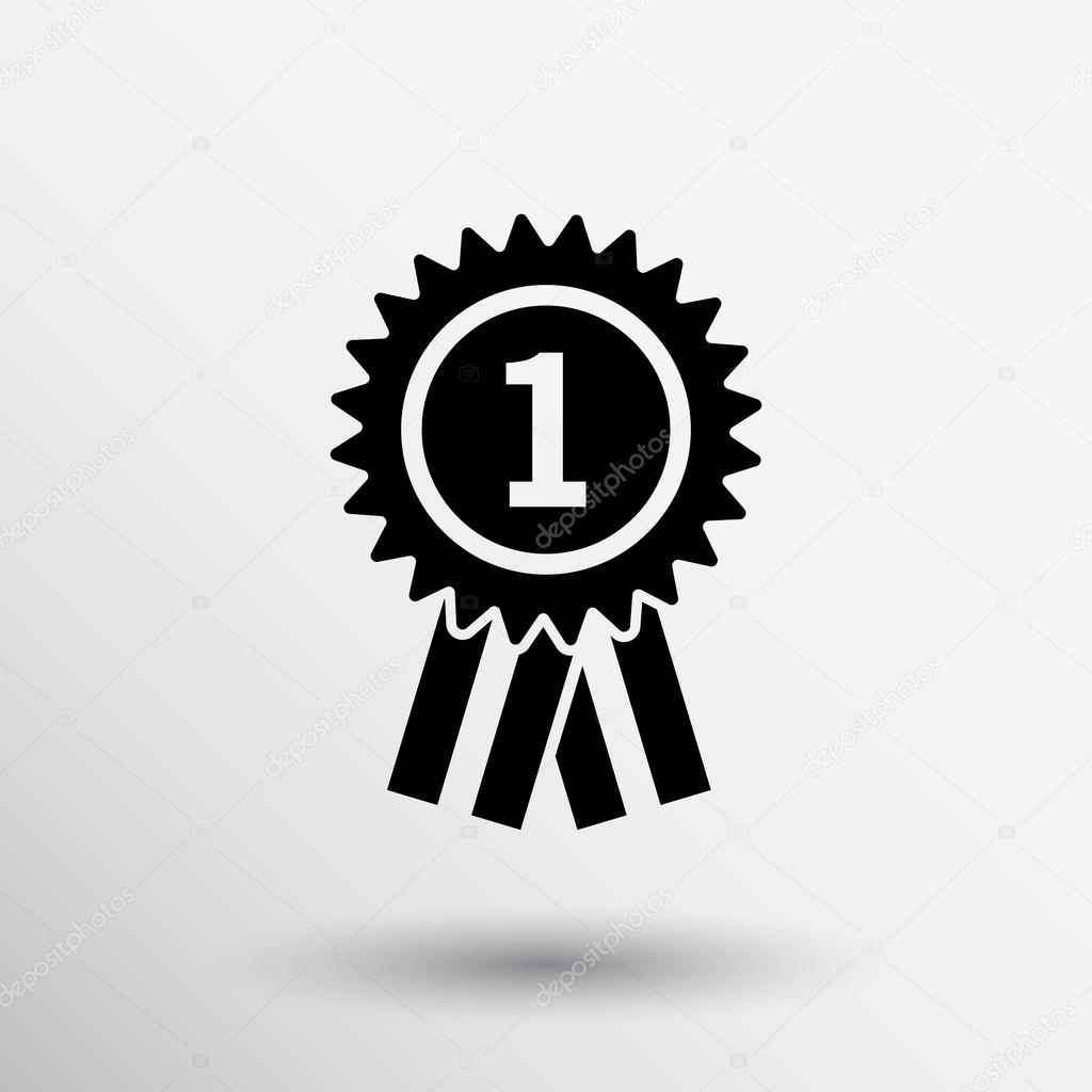 Third place award sign icon Prize winner symbol Circle button Modern UI website navigation logo.