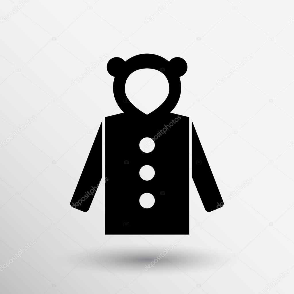 Baby Clothes Icon Boy Girl Child Silhouette Logo Stock Vector