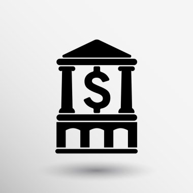 Mahkeme vektör simge banka bina oturum oluşturma