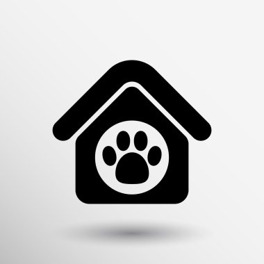 Simge ev köpek köpek kulübesi evde beslenen hayvan hayvan illüstrasyon