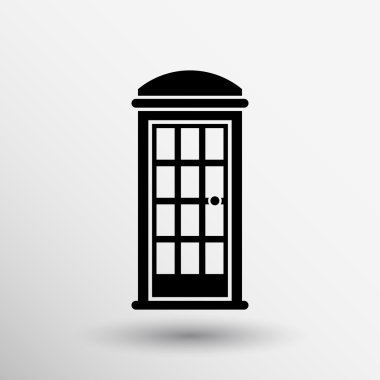 Vektör gri telefon kutusu simge sokak Londra