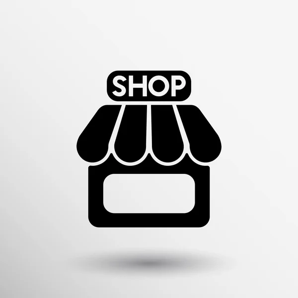 Negozio icona vettoriale vendita al dettaglio fronte negozio mercato chop — Vettoriale Stock