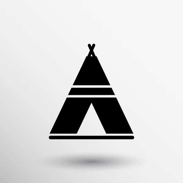 Wigwam India icono de la tienda símbolo América histórica — Vector de stock