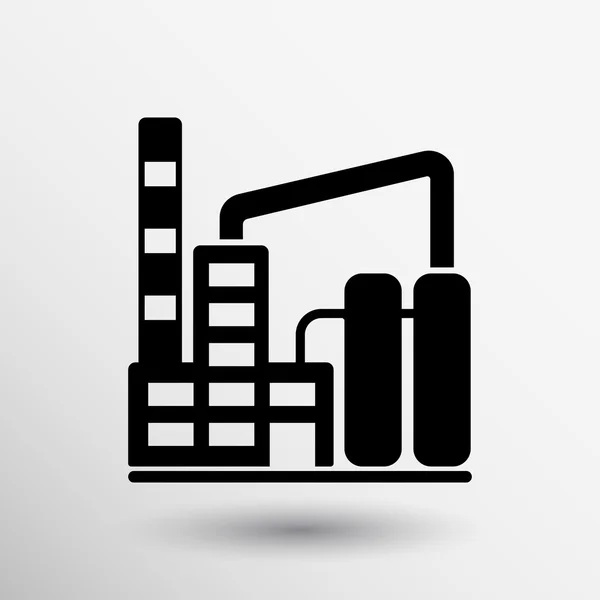 Petrochemische Symbol Raffinerie Destillation chemische Anlage Symbol — Stockvektor