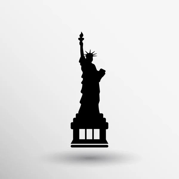 Άγαλμα της ελευθερίας Νέα Υόρκη ορόσημο αμερικανικό σύμβολο εικονίδιο — Διανυσματικό Αρχείο
