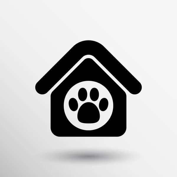 Icon house dog kennel pet animal illustration — Stock Vector