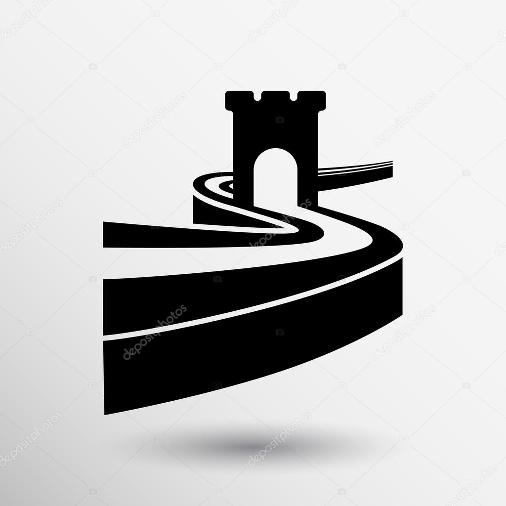 Great Wall of China Icon travel tourism architecture asian.