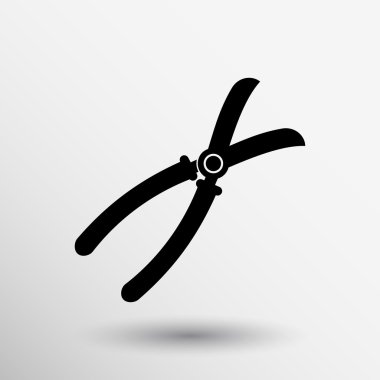 Bahçe makası simgesi araç vektör simge kesici