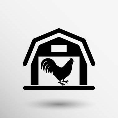 Vektör görüntü horoz çiftlik horozu simgesi kuş