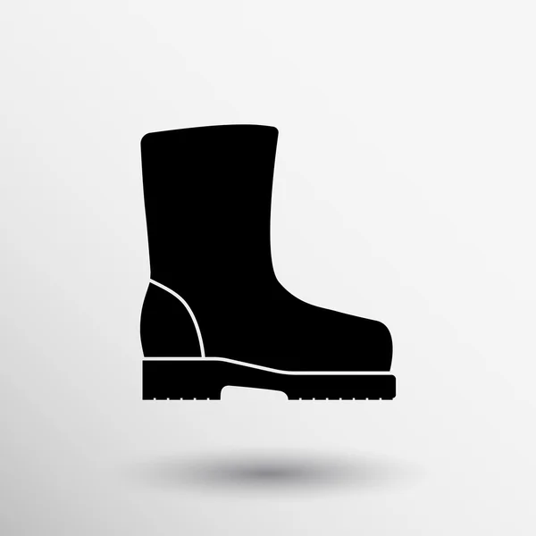 Rain boots flat icon rubber raincoat illustration — Stock Vector