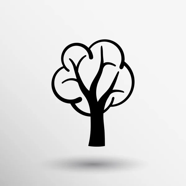 装饰的简单树标志新生活图标 — 图库矢量图片