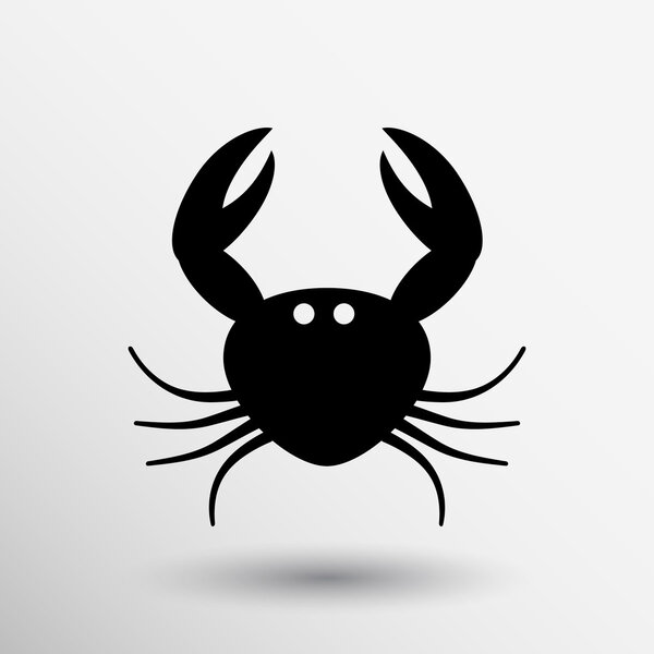 Иллюстрация иконки краба элемент морепродуктов
