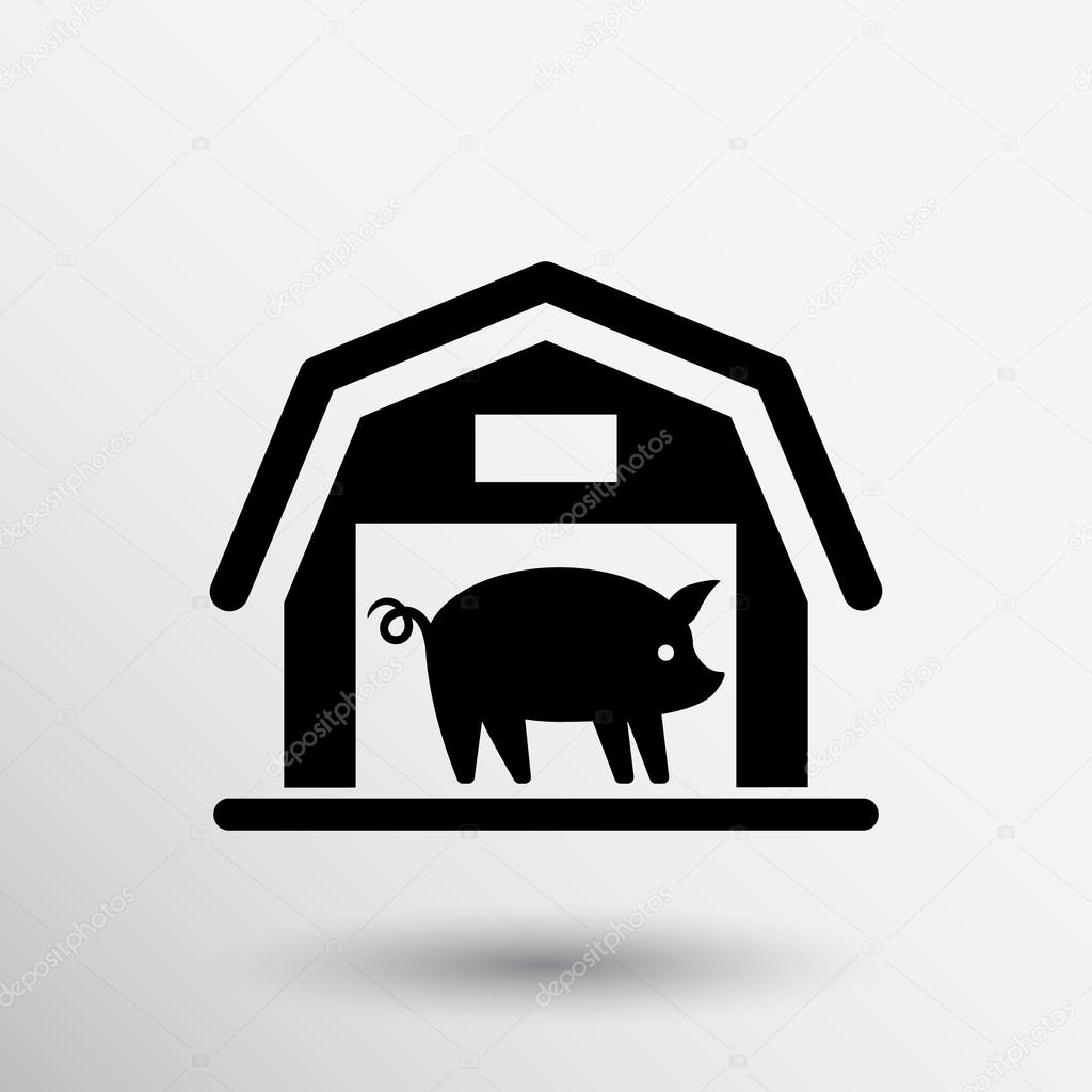 Pig Icon Farm Agriculture Sign Meat Symbol Vector Image By C Moleks Vector Stock