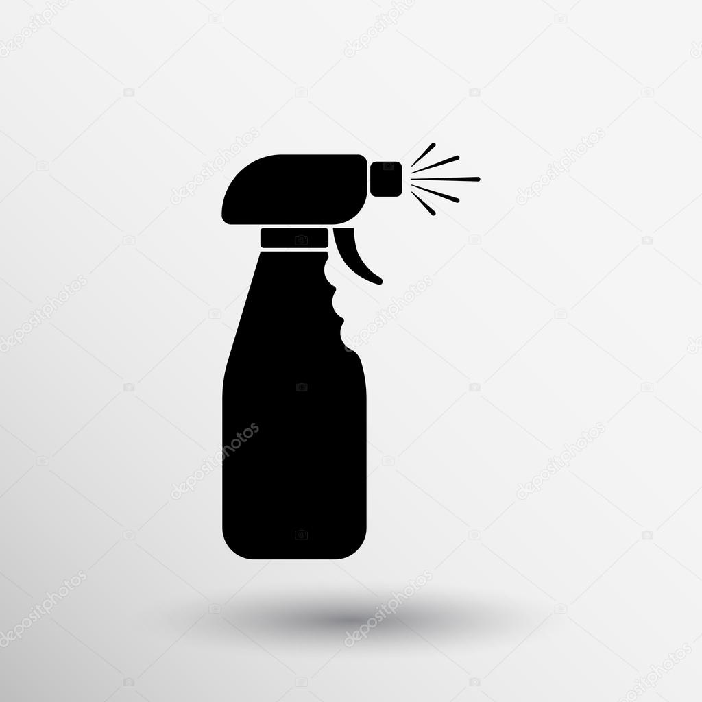Spray bottle icon cleaning cleaner product bathroom.