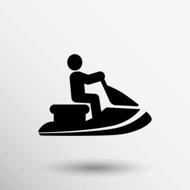 Jet ski simgesini işaret scooter taşıma su sporu jetski