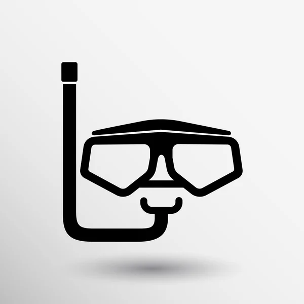 Máscara y snorkel icono máscara de buceo — Vector de stock