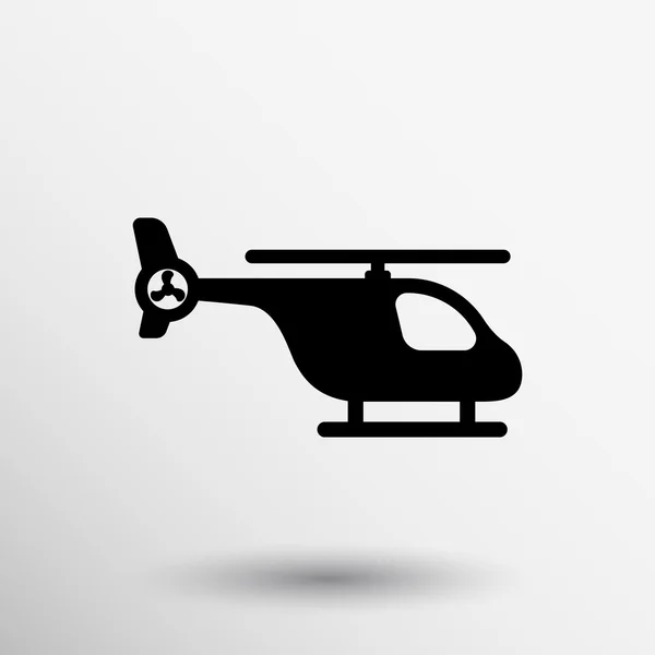Mapa marcador con icono de un helicóptero , — Vector de stock