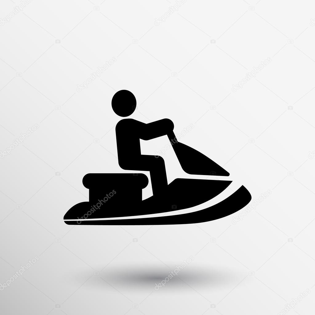 Jet ski icon  sign scooter transport water sport jetski.