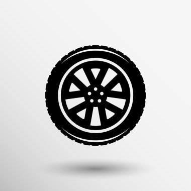 tekerlek simgesi izole sembolü lastik Makinası araba arka plan tamir