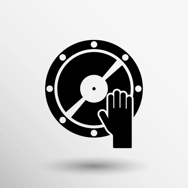 Disk Jockey turntable icon DJ  symbol — Stock Vector