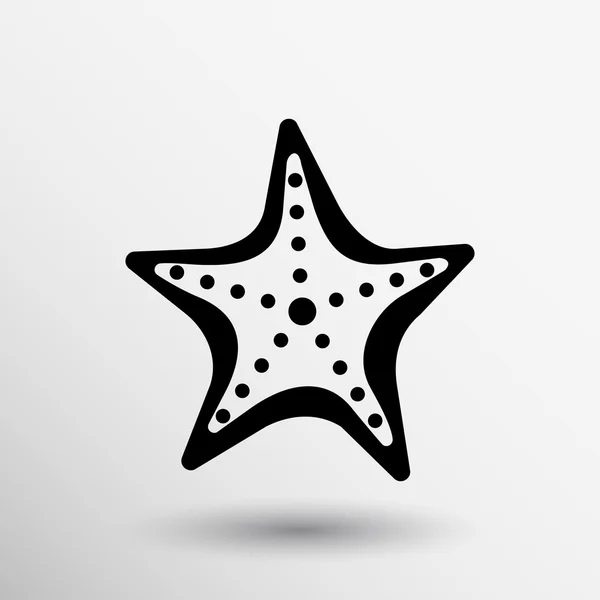 Starfish icon star summer ocean animal — Stock Vector