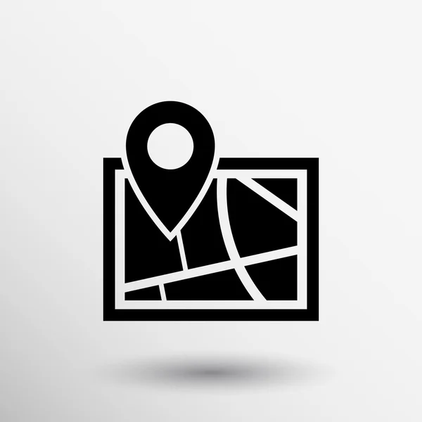 Icono de ubicación mapa ilustración viaje búsqueda ubicación — Vector de stock