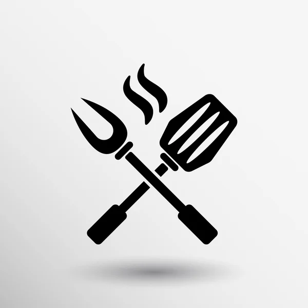Messer Symbol isoliert Grill-Tool — Stockvektor