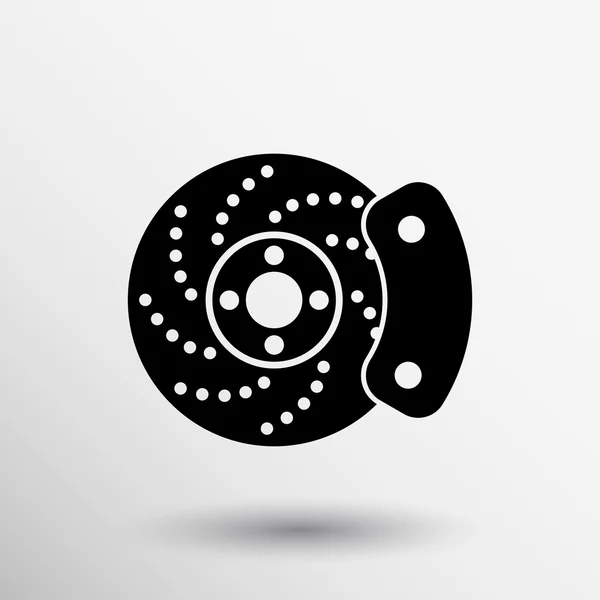 Гальмівний значок взуття Дискове колесо Векторний автомобільний диск Автомобільний — стоковий вектор