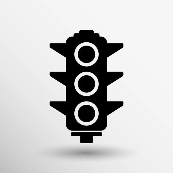 Verkeerslicht Icon vector stoplicht kruispunt verordening — Stockvector