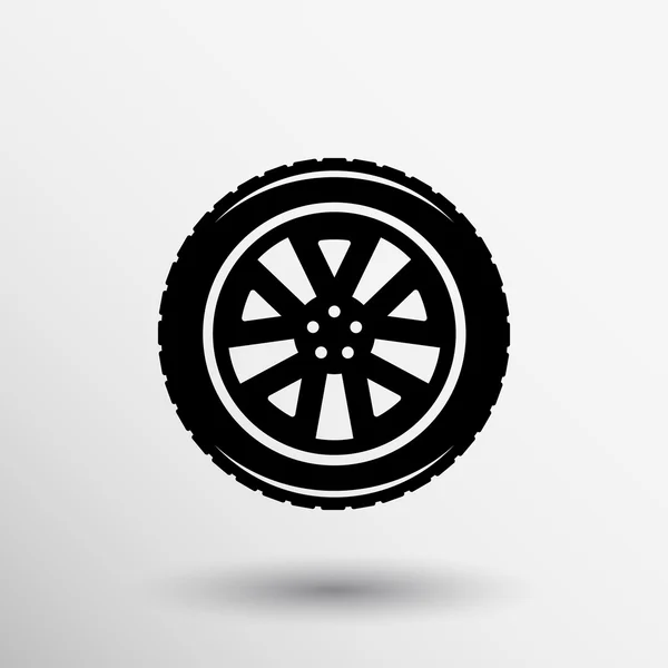Wheel icon isolated symbol  tire machine car background repair — Stock Vector
