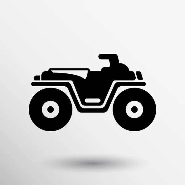 ATV front view isolated vector icon off-road motorcycles sign — Stock Vector