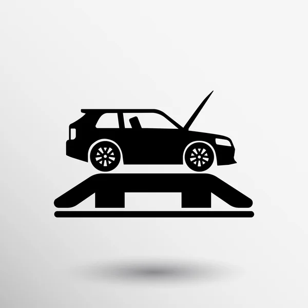 Icono de reparación automotriz coche servicio hombre campana — Vector de stock