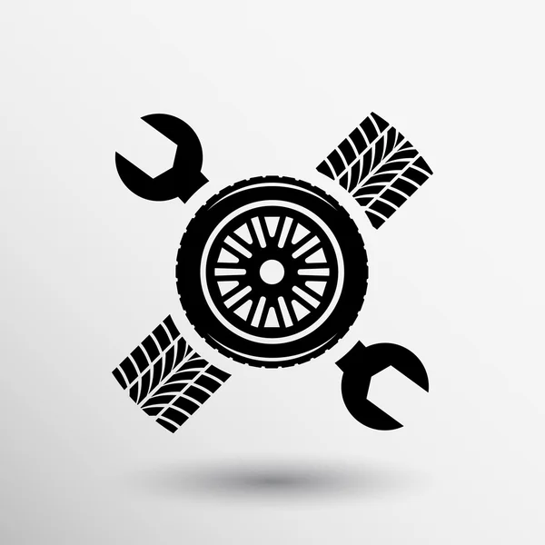mekanik etiket amblem ve logo simge vektör çizim