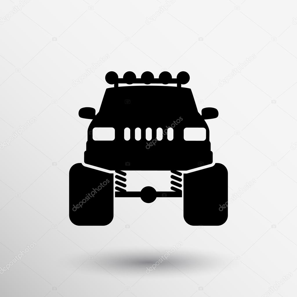 Big foot car icon car bigfoot extreme auto.