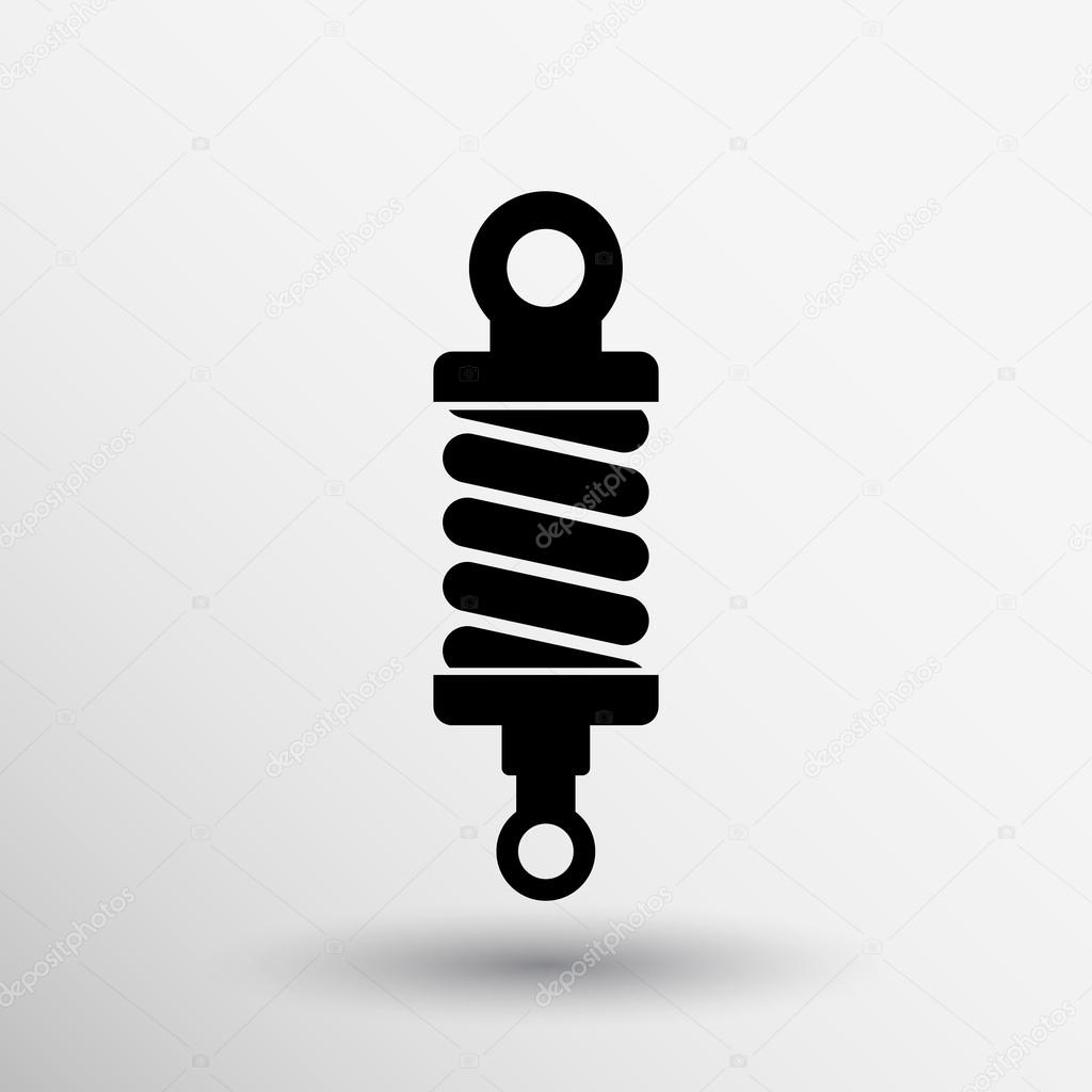 Car shock absorber icon object auto machine.