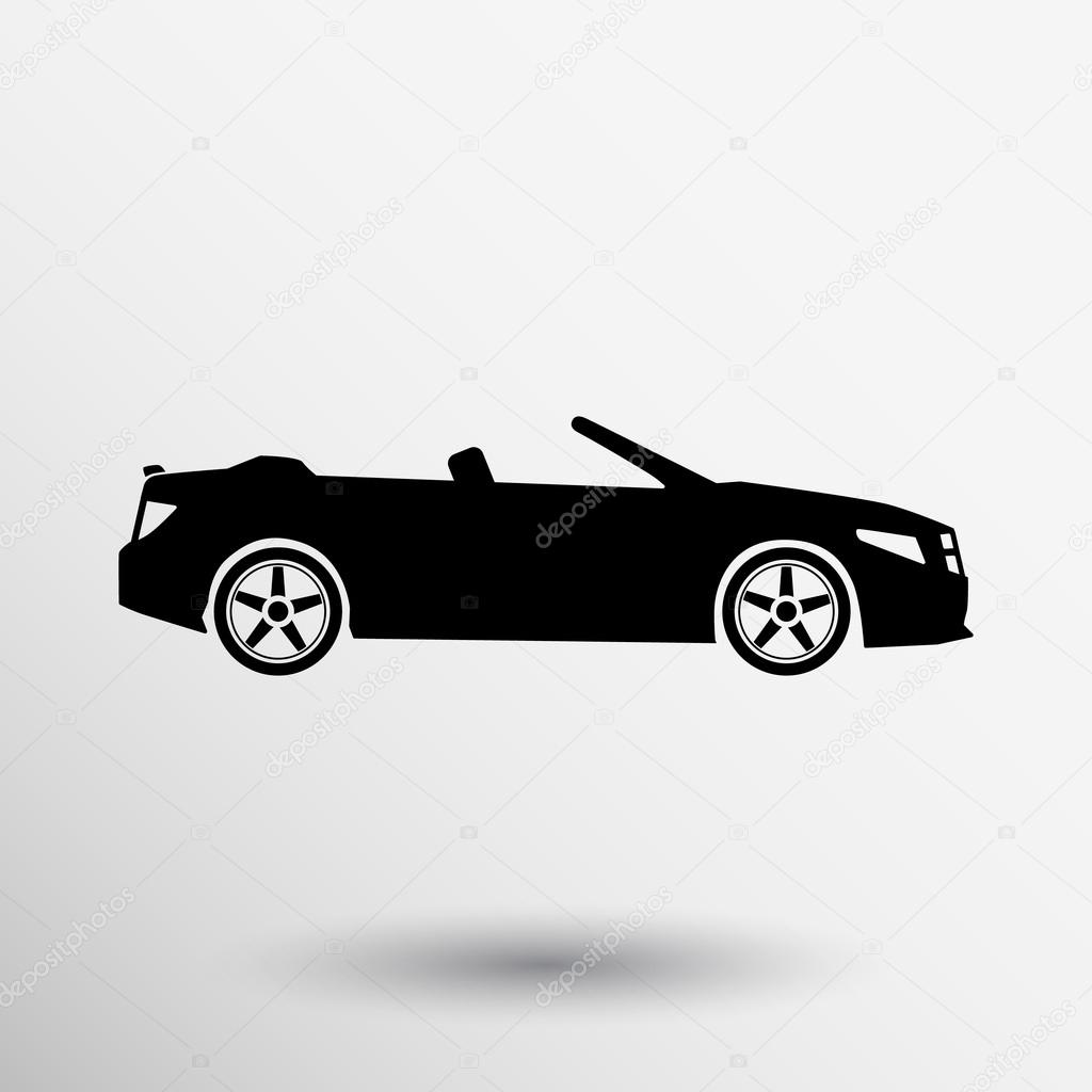 Convertible Sports Car icon vector symbol graphic vehicle automobile illustration.