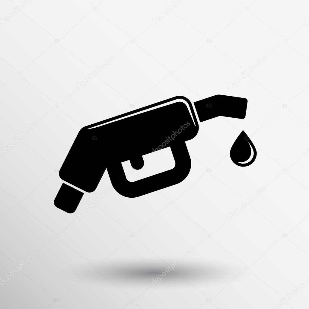 Gasoline pump nozzle sign Gas station icon.
