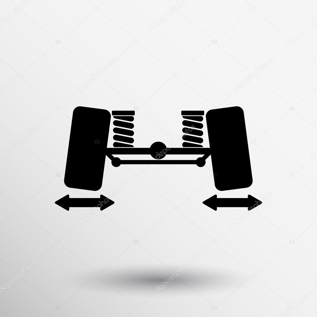 Wheel calibration Icon collapse of convergence concept.