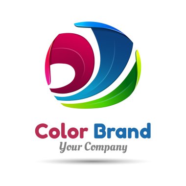 Business Abstract colorful logo on white background, excellent vector illustration. Creative design. Template for your company