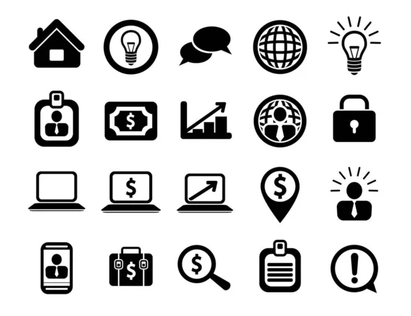 Iconos Comunicación Conjunto Iconos Web Colección Iconos Internet — Vector de stock