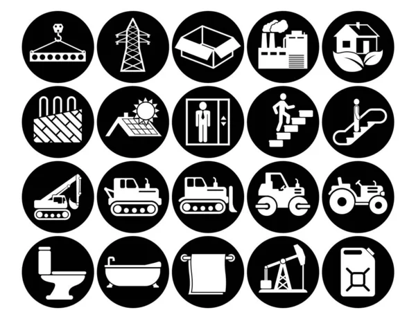 Construction Définir Des Icônes Ligne Vectorielle Avec Des Éléments Chemin — Image vectorielle