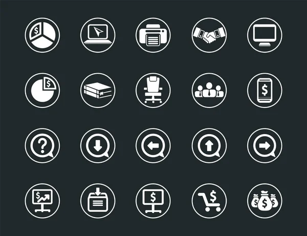 Sitio Web Conjunto Iconos Vectoriales Comunicación Colección Iconos Internet — Vector de stock