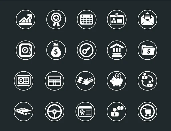 Set Icone Vettoriali Del Sito Web Comunicazione Internet Icon Collection — Vettoriale Stock