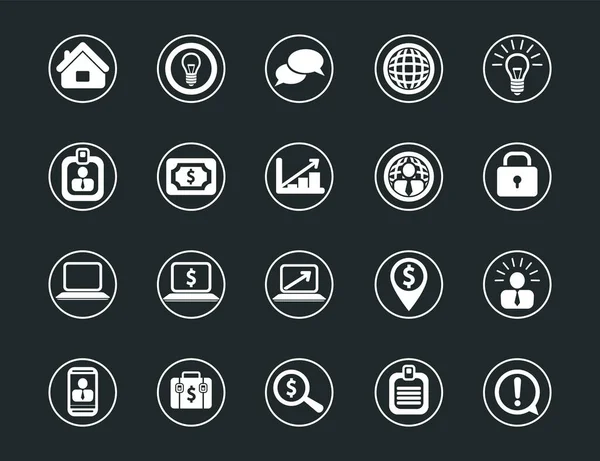 Sitio Web Conjunto Iconos Vectoriales Comunicación Colección Iconos Internet — Vector de stock