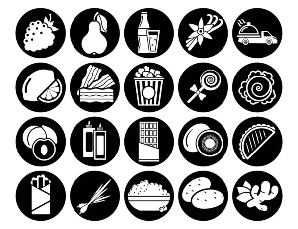 Kitchen Set Vector Line Icons Open Path Elements Mobile Concepts — Stock Vector