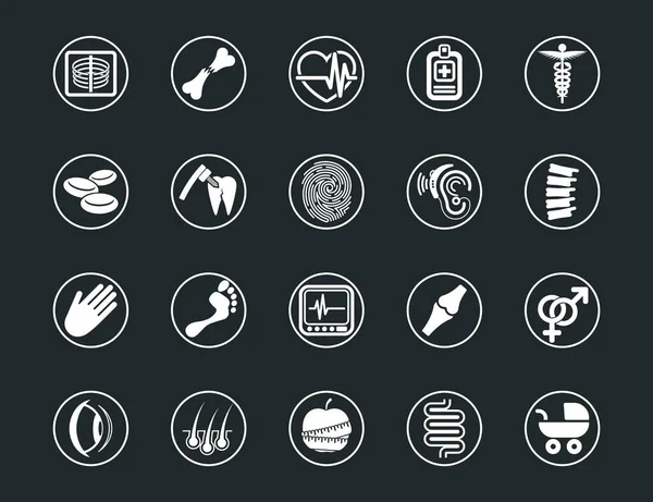 Medizinische Und Gesundheits Symbole Für Mobiltelefone Web Und Anwendungen — Stockvektor